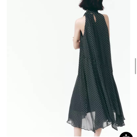 NWT | ZARA COLLECTION HALTER POLKA DOT DRESS Medium - Picture 8 of 8